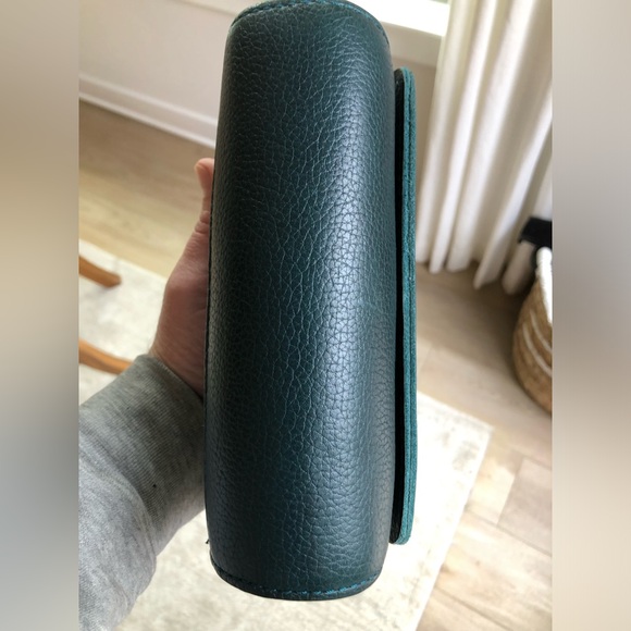 Portland Leather “Lagoon” (blue/green) Color Leather Metro Mini Crossbody Bag - Picture 7 of 15